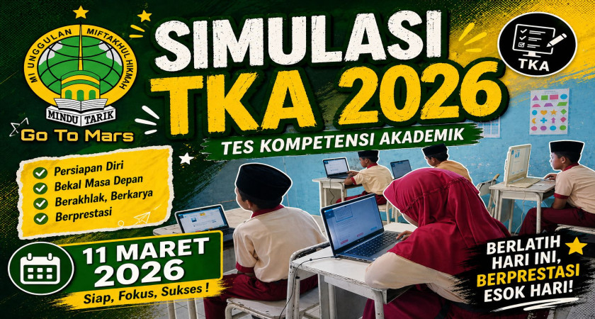 Siswa Kelas 6 MI Unggulan Miftakhul Hikmah Antusias Ikuti Simulasi TKA 2026