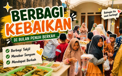 Laris Manis! Begini Kompaknya Wali Murid MI Miftakhul Hikmah Saat Gelar Bazar Takjil di Bulan Ramadan