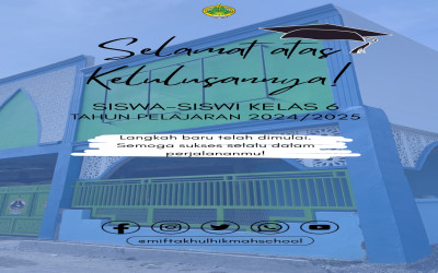 Tangis Haru dan Bahagia Iringi Pengumuman Kelulusan Siswa Kelas 6 MI Unggulan Miftakhul Hikmah